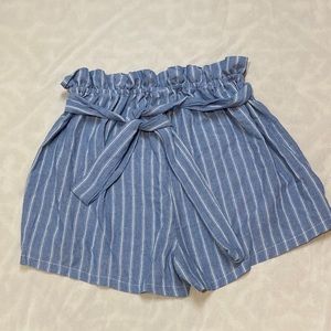 Blue Paperbag Shorts